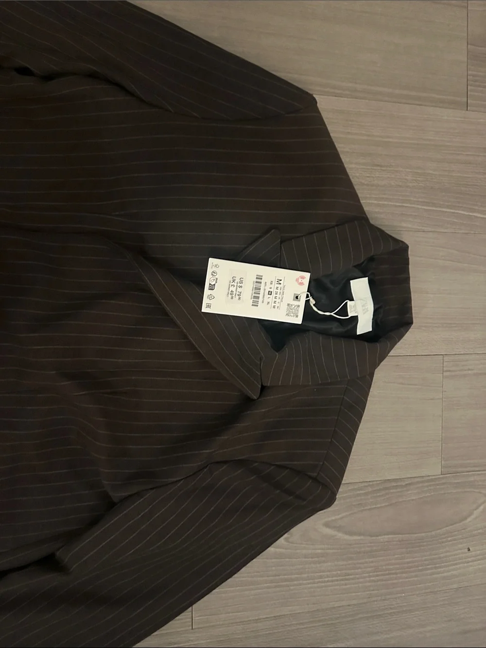 Zara Brown Pinstripe Blazer